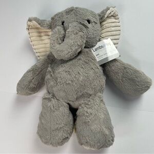Lambs & Ivy. Jett the Elephant. Soft furry gray elephant with floppy ears. NEW.